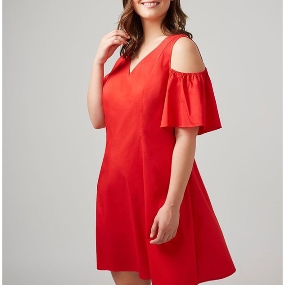 Lane Bryant Dresses & Skirts - #164)❤️Size 26/28W Lane Bryant Cold Shoulder Dress